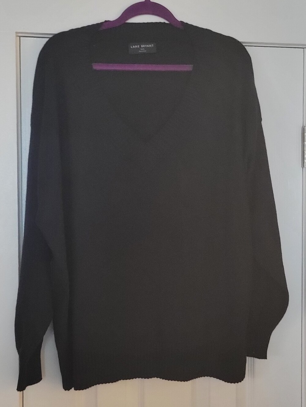 Black Lane Bryant V-Neck Sweater 26/28 4x